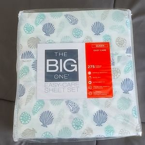 4/6 The Big One Queen Sheet Set turquoise NWT